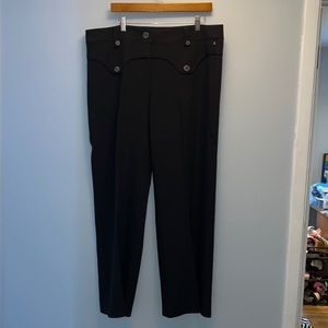 Women’s Black polyester Wide Leg Pants In Excellent Preowned Condition